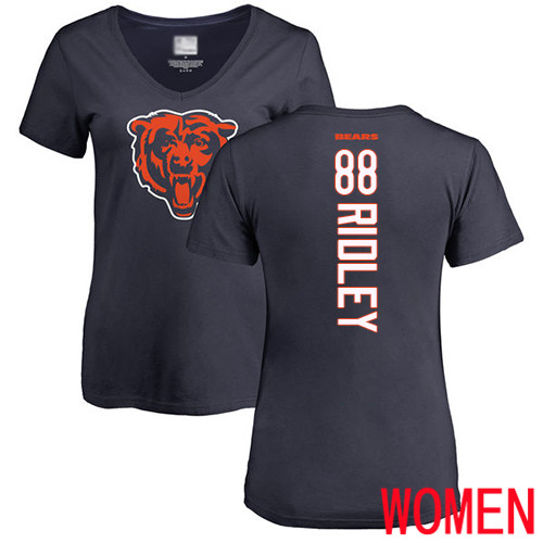 Chicago Bears Navy Blue Women Riley Ridley Backer NFL Football #88 T Shirt->nfl t-shirts->Sports Accessory